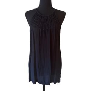 LE CHATEAU Black Tunic Sleeveless Top Shirt Size Small